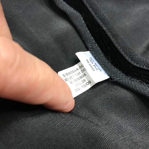 Banana Republic Black Panne Velvet Shift Dress - Picture 5 of 7